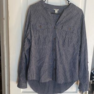 Stylish Blue Button-Up Shirt